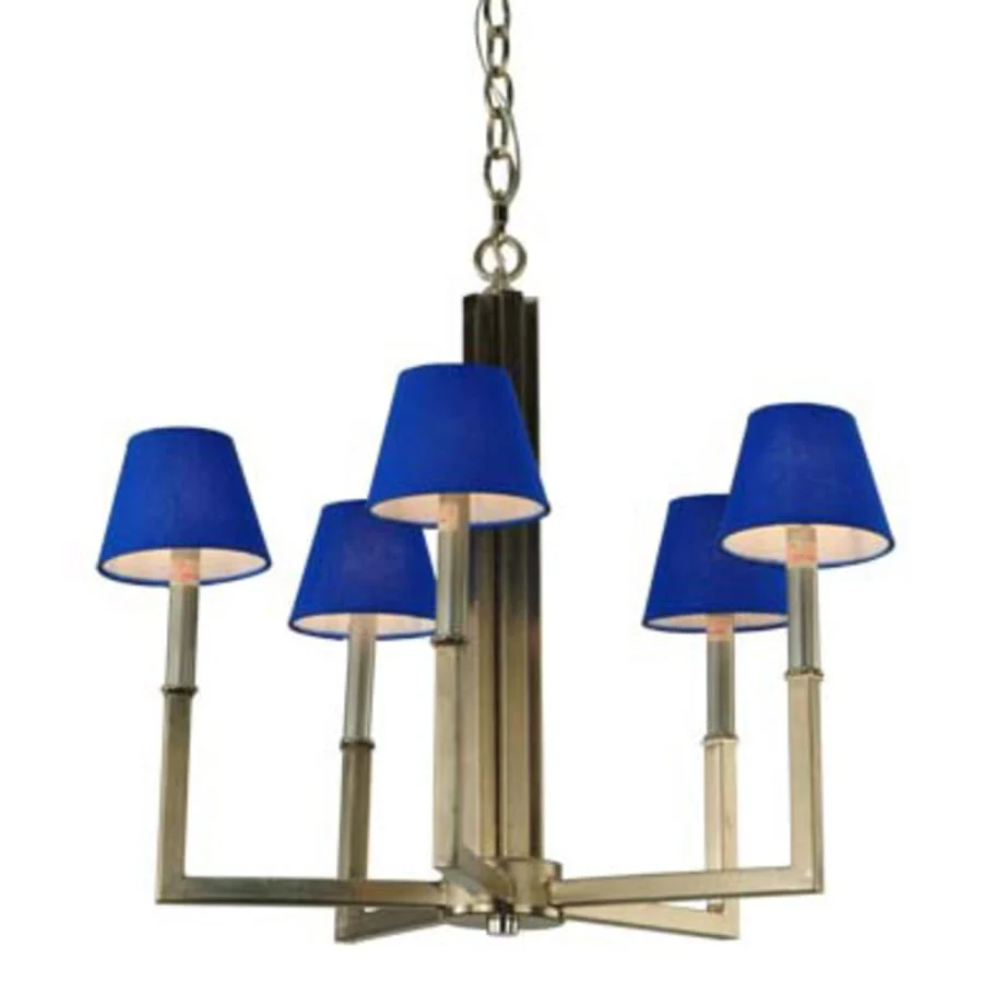 Meyda Tiffany Rula 5 Light 24" Wide Chandelier - Brushed Nickel Finish - Image 1