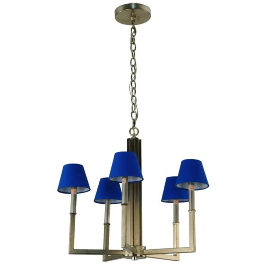 Meyda Tiffany Rula 5 Light 24" Wide Chandelier - Brushed Nickel Finish - Image 2