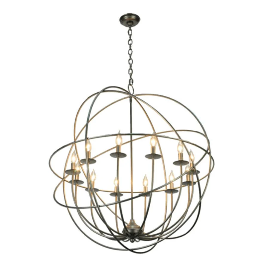 Meyda Tiffany Atom Enerjisi 12 Light 36" Wide Taper Candle Style Chandelier - Image 3