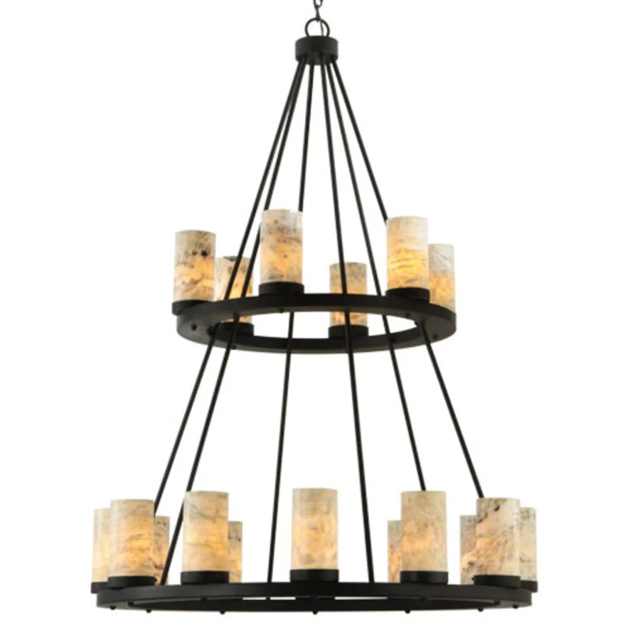 Meyda Tiffany Loxley 18 Light 42" Wide Pillar Candle Style Chandelier - Image 1