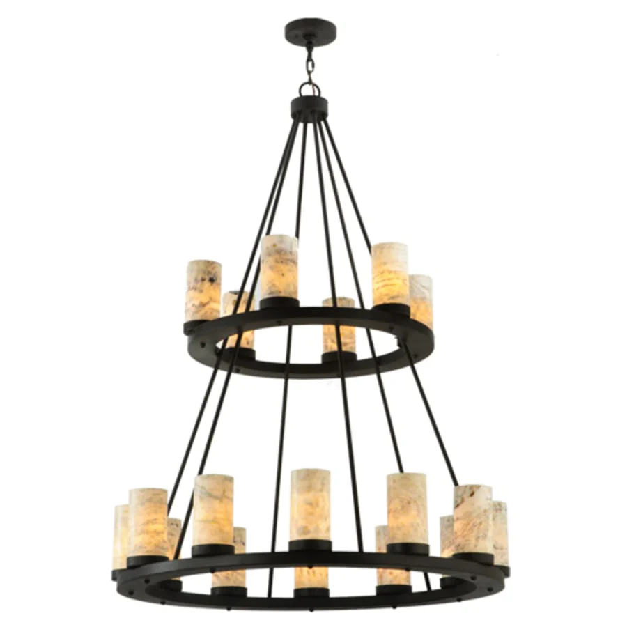 Meyda Tiffany Loxley 18 Light 42" Wide Pillar Candle Style Chandelier - Image 3
