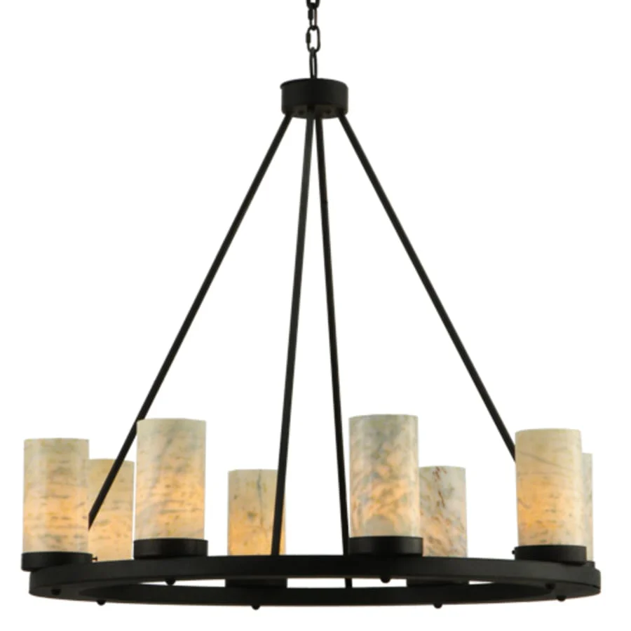 Meyda Tiffany Loxley 8 Light 38" Wide Pillar Candle Style Chandelier - Image 1