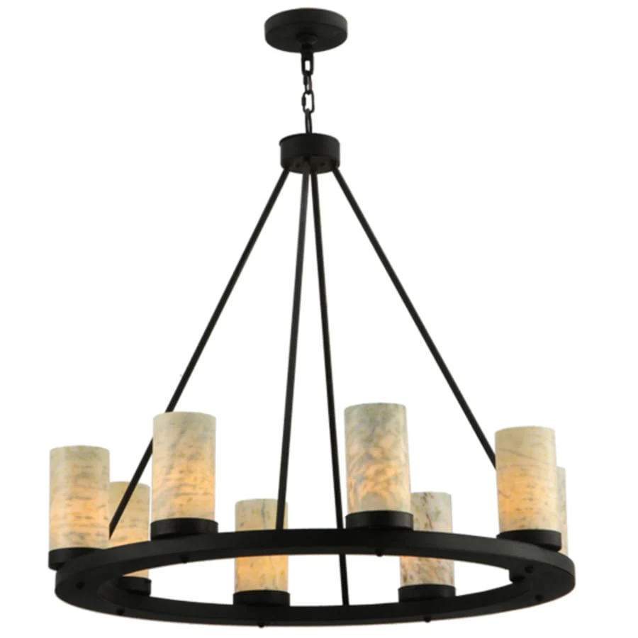 Meyda Tiffany Loxley 8 Light 38" Wide Pillar Candle Style Chandelier - Image 3