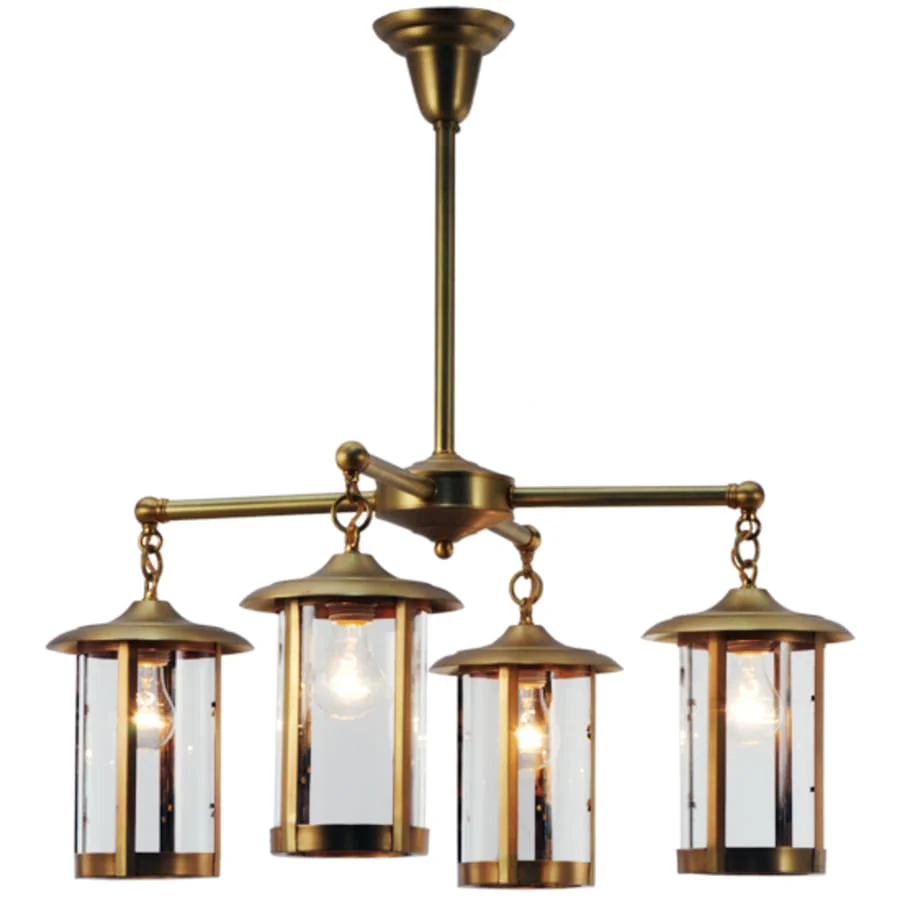 Meyda Tiffany Craftsman Signature Fulton Prime 4 Light 31" Wide Chandelier - Image 1