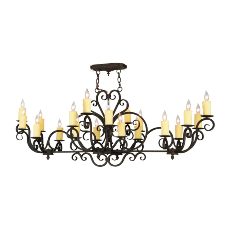 Meyda Tiffany Kean Moins 20 Light 34" Wide Pillar Candle Style Chandelier - Image 1