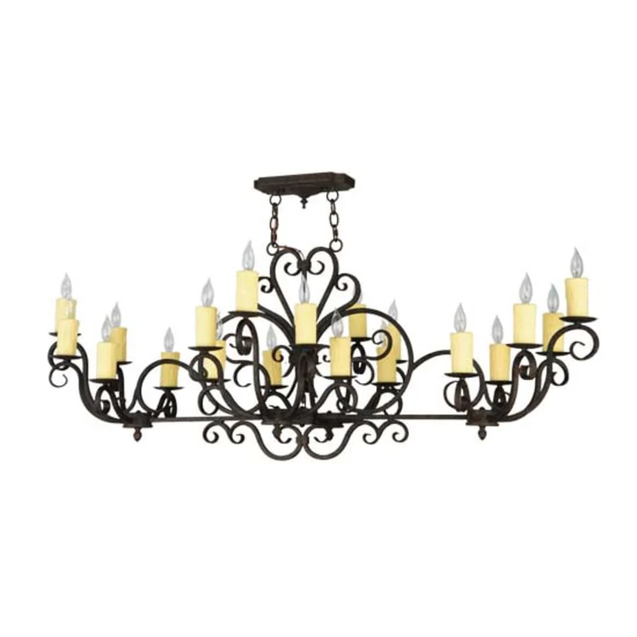 Meyda Tiffany Kean Moins 20 Light 34" Wide Pillar Candle Style Chandelier - Image 2