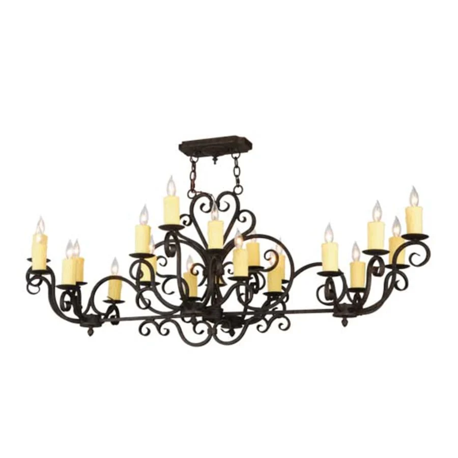 Meyda Tiffany Kean Moins 20 Light 34" Wide Pillar Candle Style Chandelier - Image 3