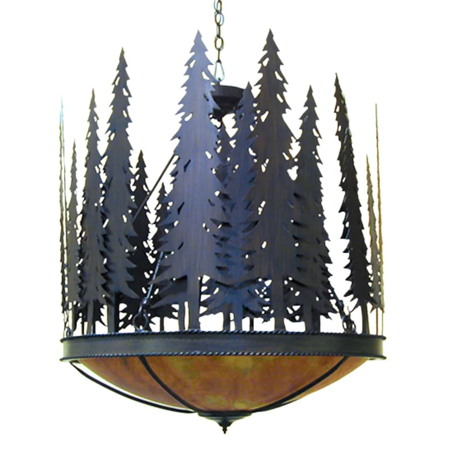Meyda Tiffany Tall Pines 5 Light 30" Wide Pendant - Image 1