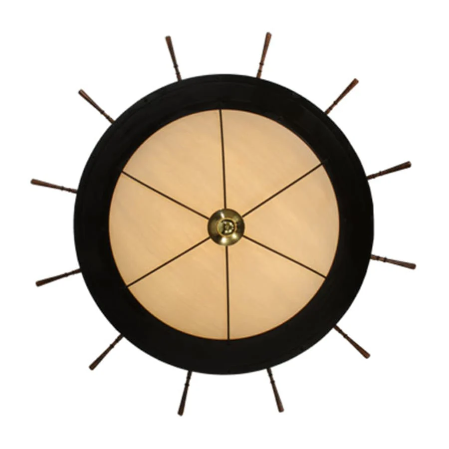 Meyda Tiffany Nautical 12 Light 74" Wide Flush Mount Bowl Ceiling Fixture with Faux Alabaster Shade - Oil Rubbed Bronze Finish - Image 2