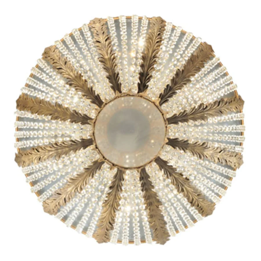 Meyda Tiffany Chrisanne 5 Light 33" Wide Flush Mount Bowl Ceiling Fixture - Pompeii Gold Finish - Image 2