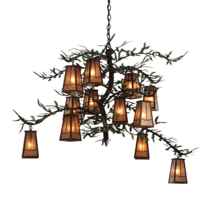 Meyda Tiffany Pine Branch Valley View 12 Light 54" Wide Chandelier - Image 1