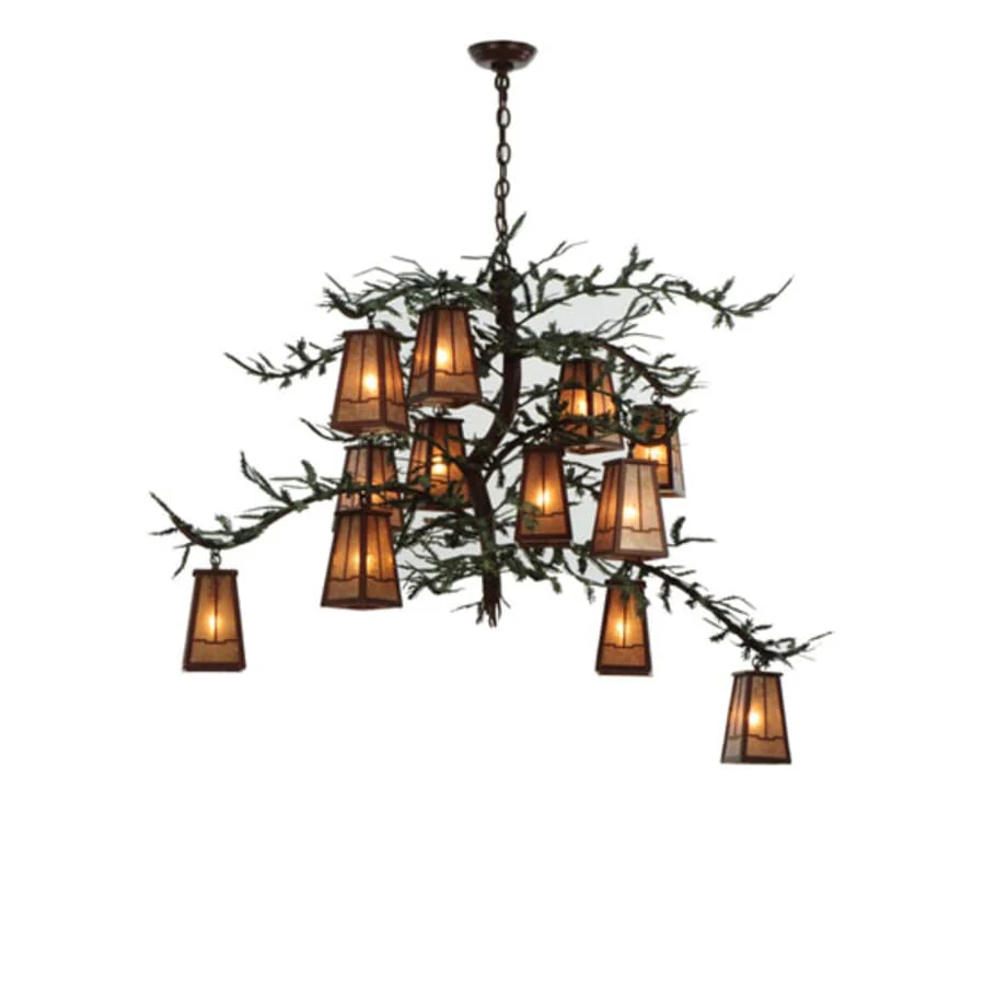 Meyda Tiffany Pine Branch Valley View 12 Light 54" Wide Chandelier - Image 2
