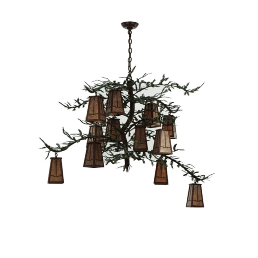 Meyda Tiffany Pine Branch Valley View 12 Light 54" Wide Chandelier - Image 3