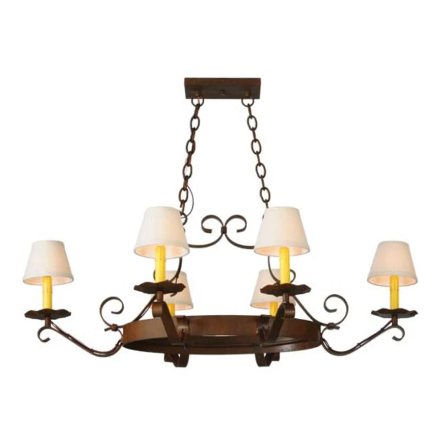 Meyda Tiffany Hand forged 6 Light 32" Wide Ring Chandelier - Image 1