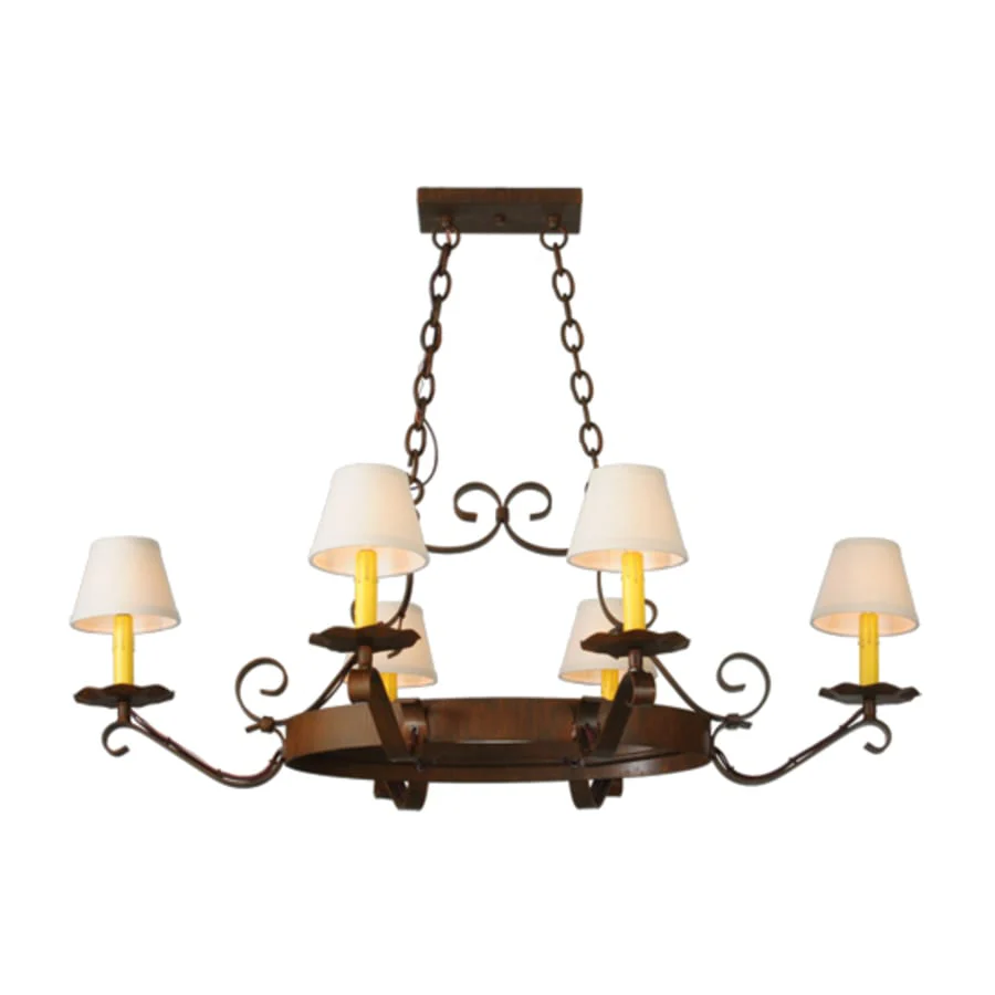 Meyda Tiffany Hand forged 6 Light 32" Wide Ring Chandelier - Image 2