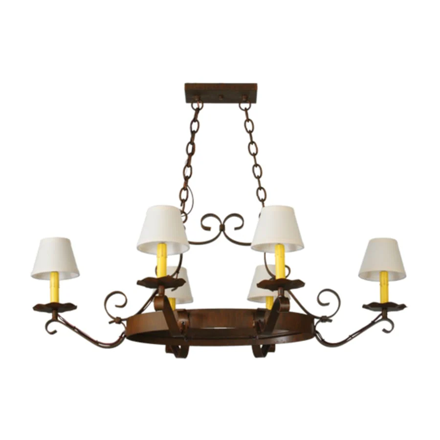 Meyda Tiffany Hand forged 6 Light 32" Wide Ring Chandelier - Image 3