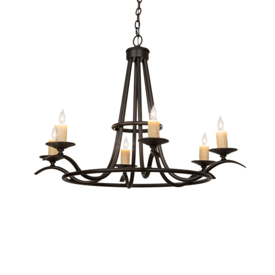 Meyda Tiffany Octavia 6 Light 36" Wide Taper Candle Style Chandelier - Image 2