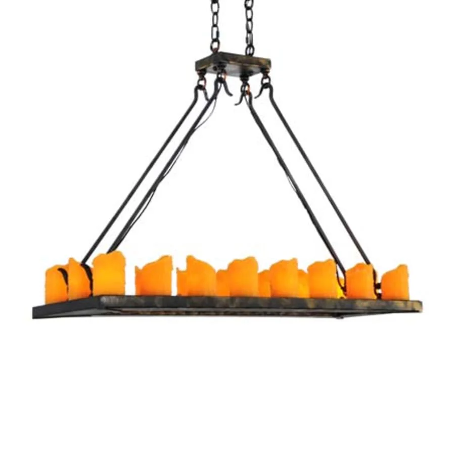 Meyda Tiffany Loxley 18 Light 39" Wide Pillar Candle Linear Chandelier - Image 1
