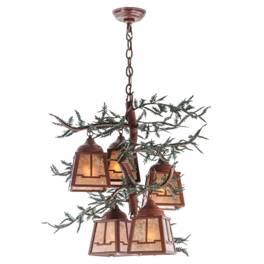 Meyda Tiffany Pine Branch Valley View 5 Light 28" Wide Chandelier - Image 2