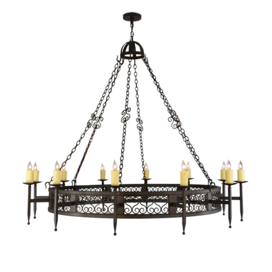 Meyda Tiffany Toscano 12 Light 72" Wide Taper Candle Style Chandelier - Image 2