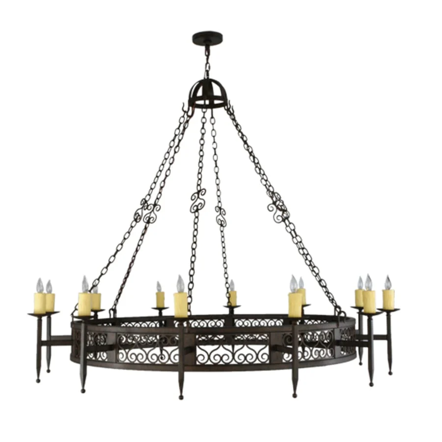 Meyda Tiffany Toscano 12 Light 72" Wide Taper Candle Style Chandelier - Image 3