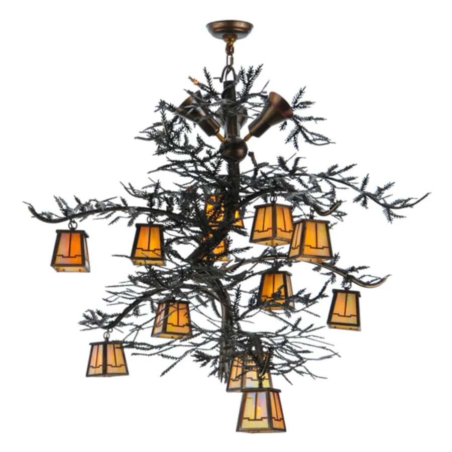 Meyda Tiffany Pine Branch Valley View 12 Light 52" Wide Chandelier - Image 2