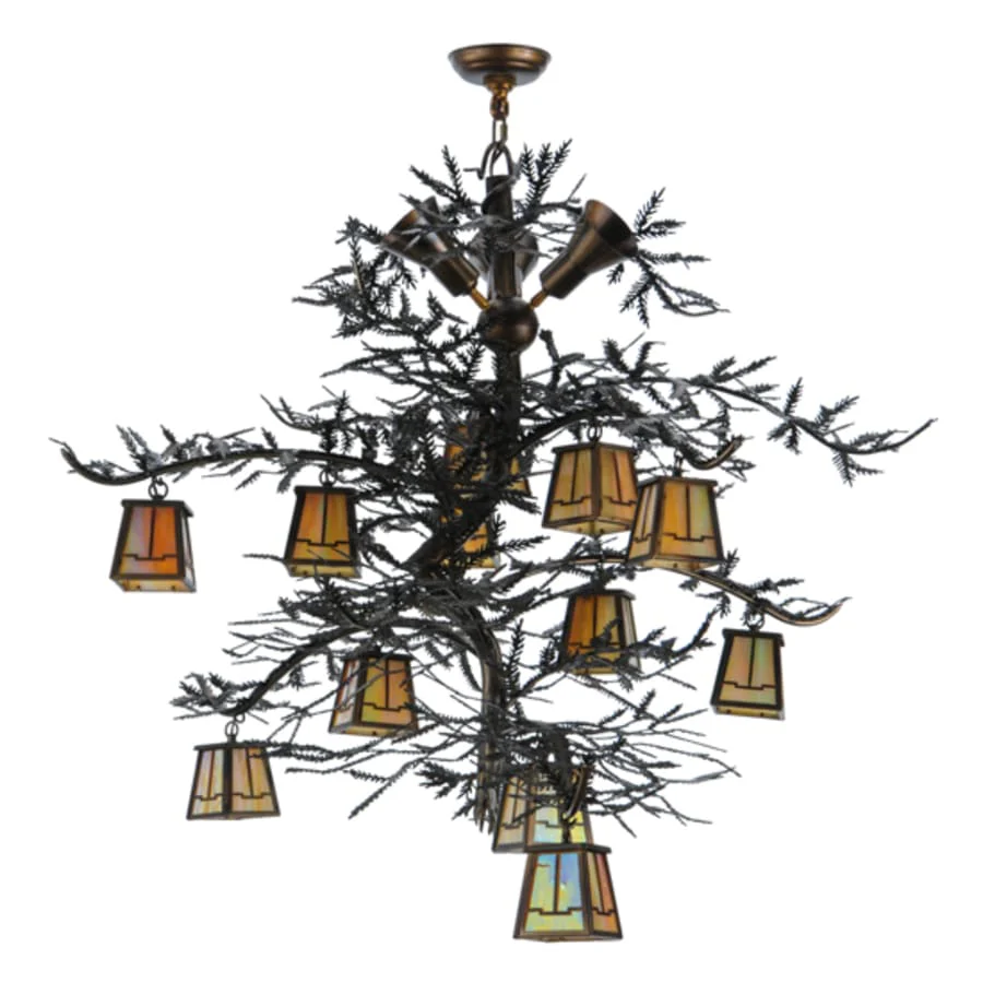 Meyda Tiffany Pine Branch Valley View 12 Light 52" Wide Chandelier - Image 3