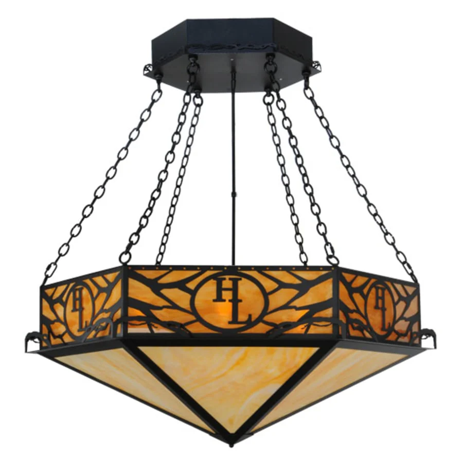 Meyda Tiffany Hexagon Logo 6 Light 48" Wide Pendant - Image 1