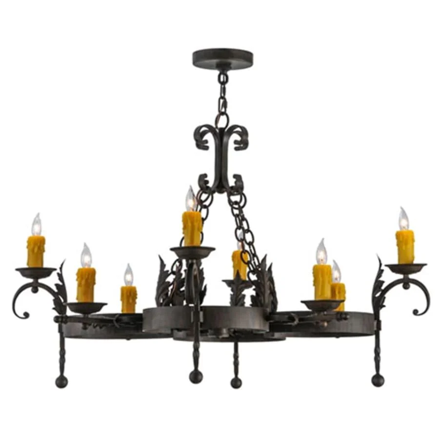 Meyda Tiffany Andorra 8 Light 42" Wide Taper Candle Style Chandelier - Image 2