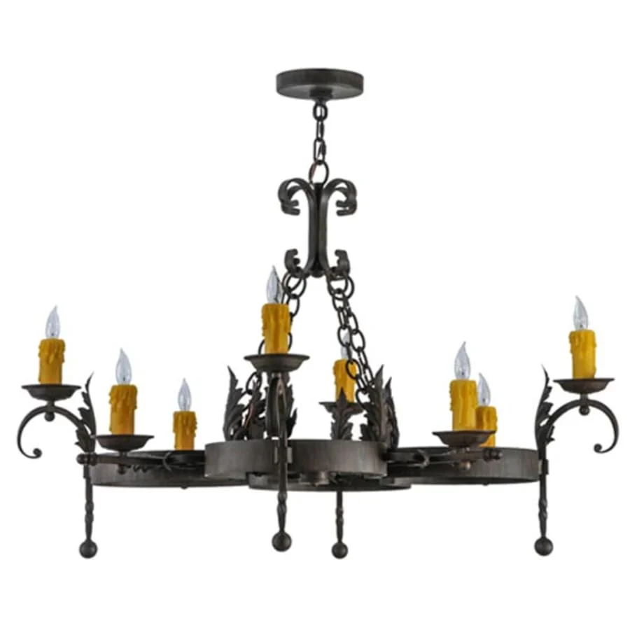Meyda Tiffany Andorra 8 Light 42" Wide Taper Candle Style Chandelier - Image 3