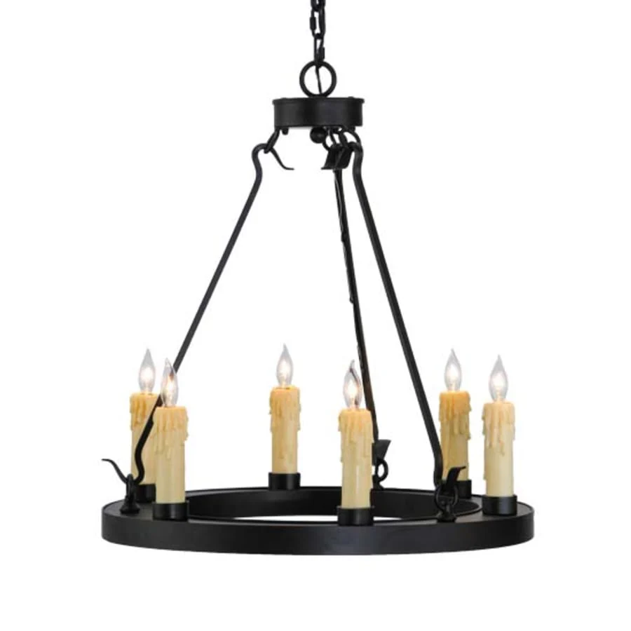 Meyda Tiffany Deina 6 Light 24" Wide Taper Candle Ring Chandelier - Image 1