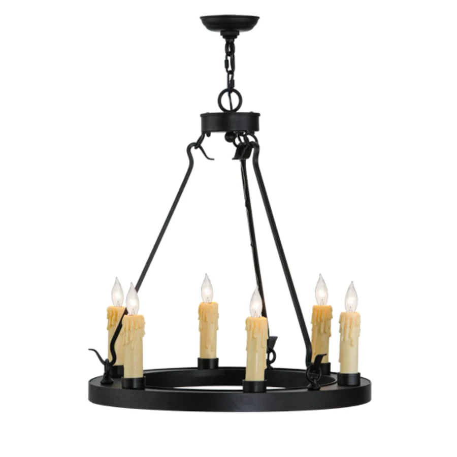 Meyda Tiffany Deina 6 Light 24" Wide Taper Candle Ring Chandelier - Image 2