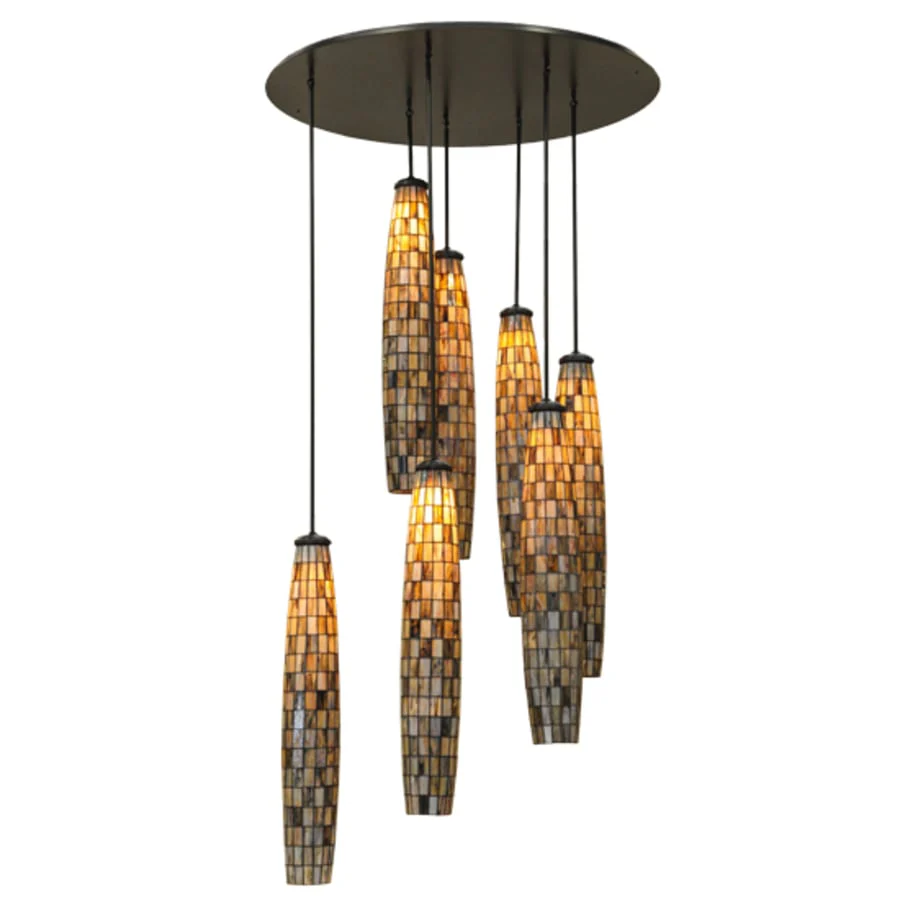 Meyda Tiffany Checkers 7 Light 46" Wide Multi Light Pendant - Image 1