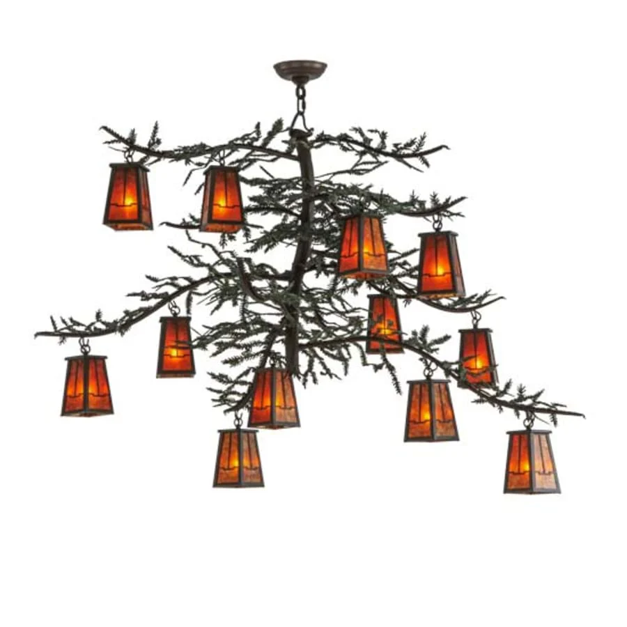 Meyda Tiffany Pine Branch Valley View 12 Light 53" Wide Chandelier - Image 1