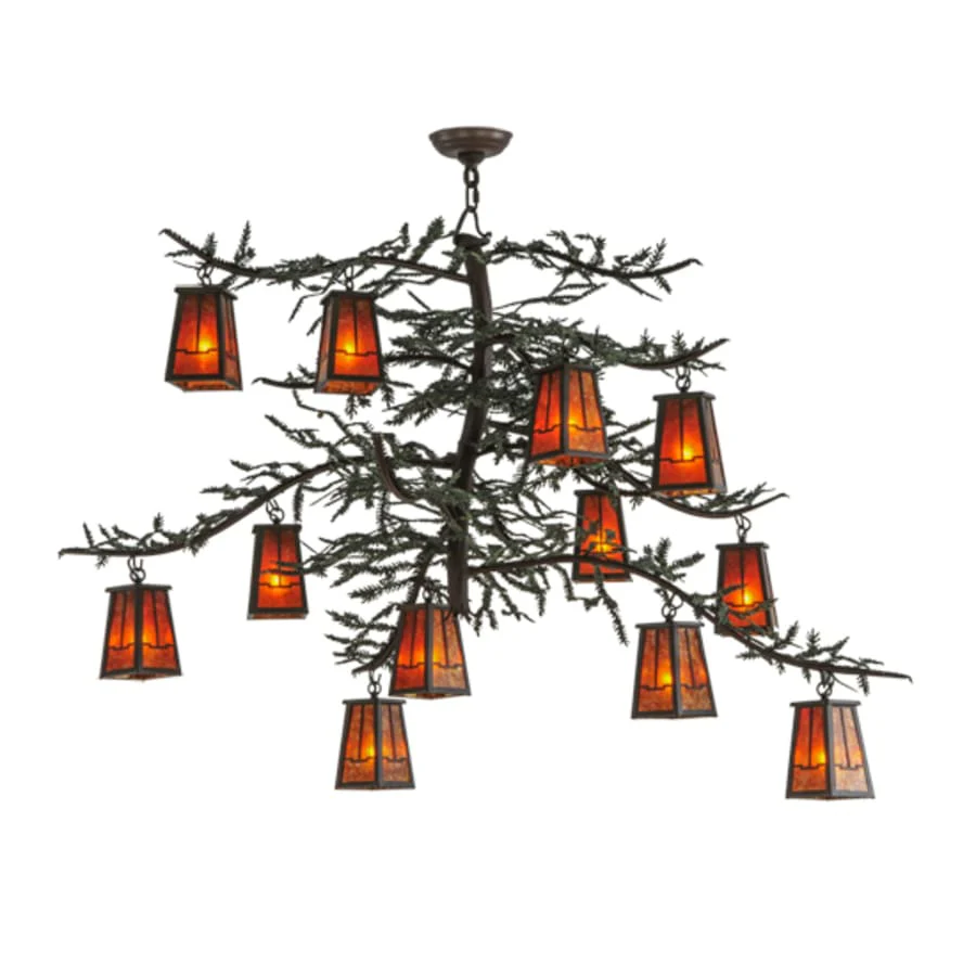 Meyda Tiffany Pine Branch Valley View 12 Light 53" Wide Chandelier - Image 2