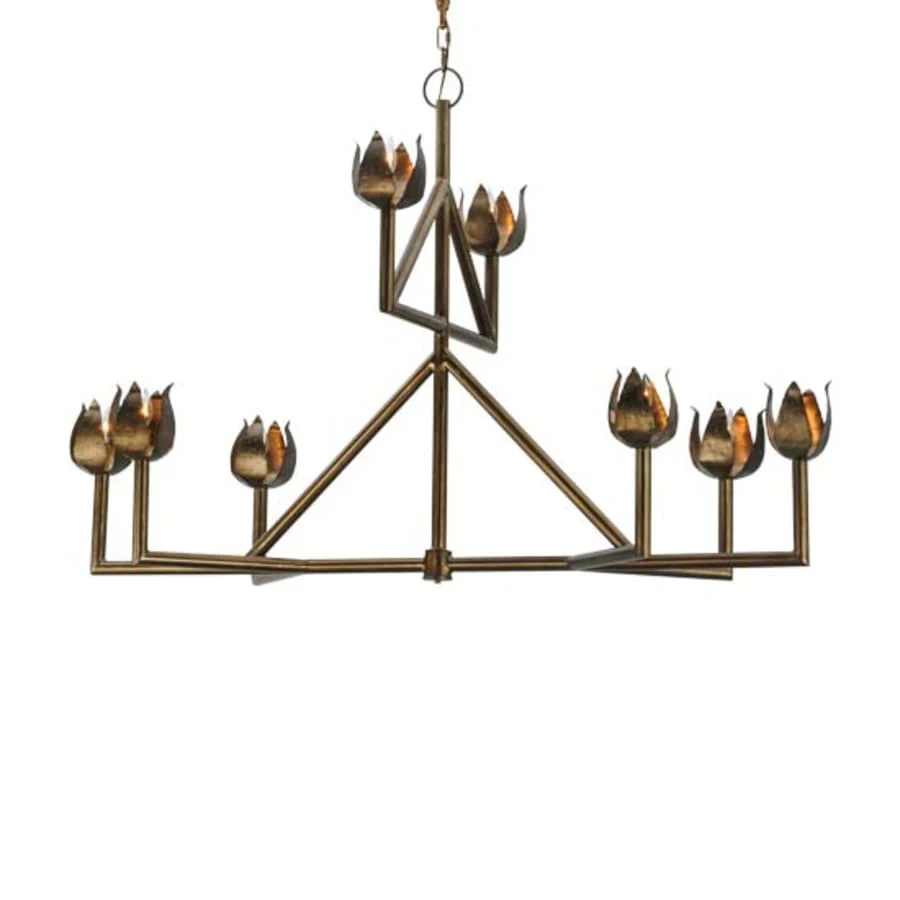 Meyda Tiffany Long Tulip 8 Light 25" Wide Chandelier - Image 1
