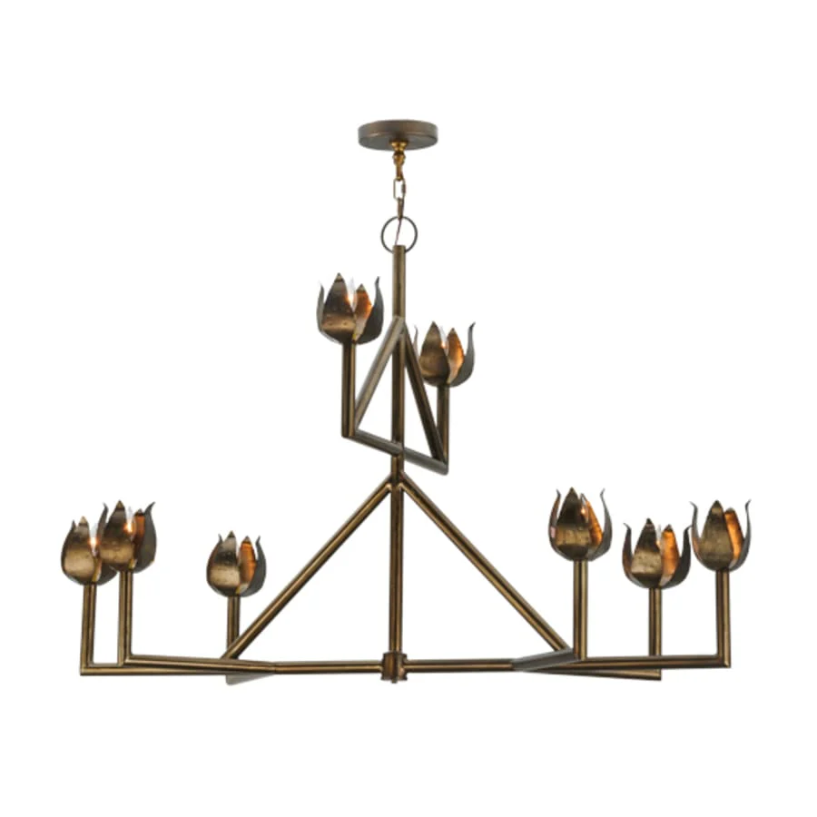 Meyda Tiffany Long Tulip 8 Light 25" Wide Chandelier - Image 2