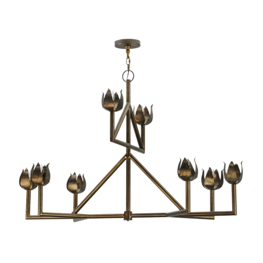 Meyda Tiffany Long Tulip 8 Light 25" Wide Chandelier - Image 3