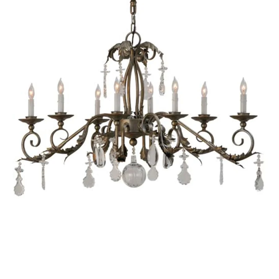 Meyda Tiffany Long Windsor 8 Light 17" Wide Crystal Candle Style Chandelier - Image 1