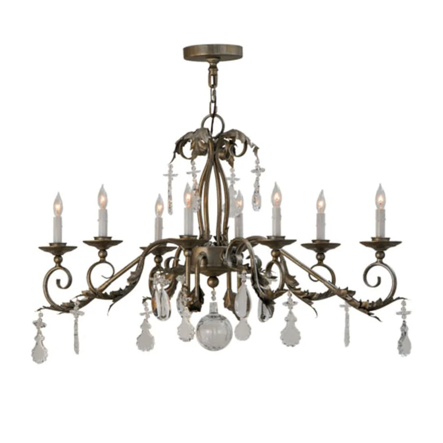Meyda Tiffany Long Windsor 8 Light 17" Wide Crystal Candle Style Chandelier - Image 2