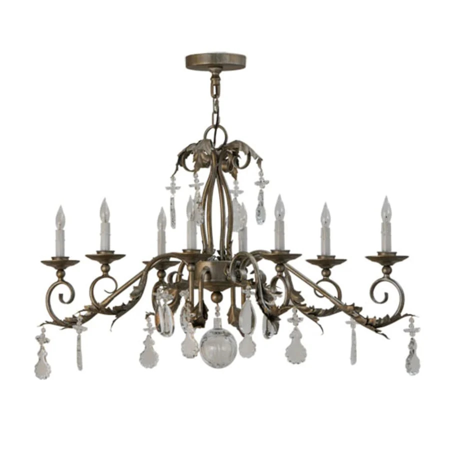 Meyda Tiffany Long Windsor 8 Light 17" Wide Crystal Candle Style Chandelier - Image 3