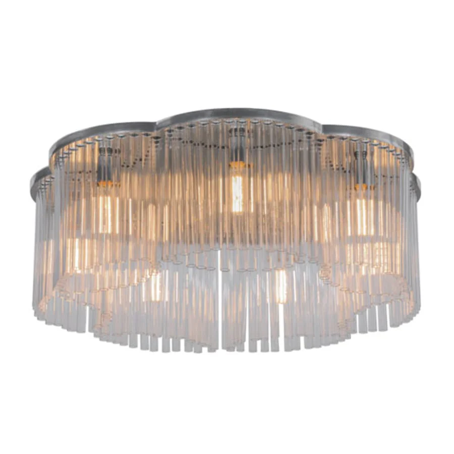Meyda Tiffany Ivela 7 Light 32" Wide Flush Mount Ceiling Fixture - Image 3