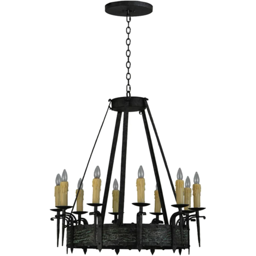 Meyda Tiffany Costello 10 Light 36" Wide Taper Candle Style Chandelier - Image 3