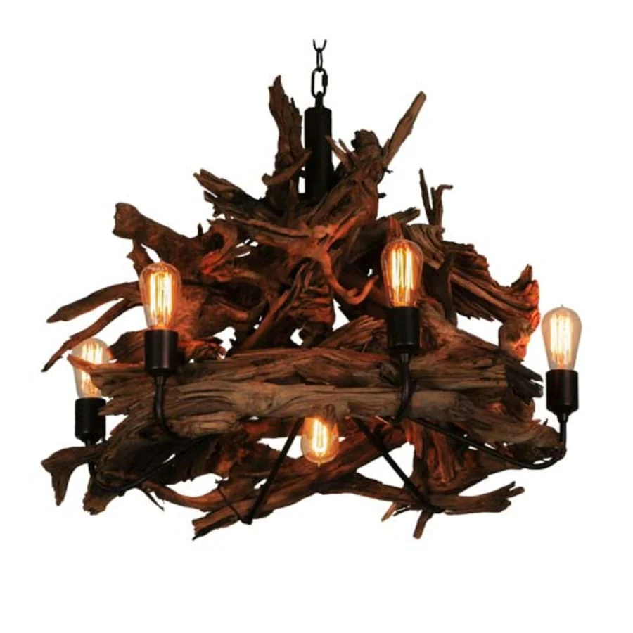 Meyda Tiffany Driftwood 7 Light 30" Wide Abstract Chandelier - Image 1
