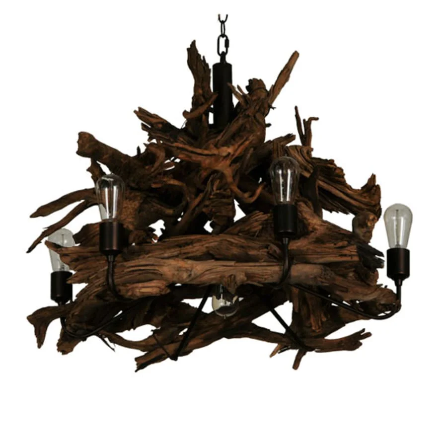 Meyda Tiffany Driftwood 7 Light 30" Wide Abstract Chandelier - Image 3
