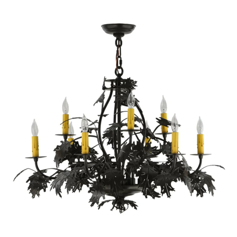 Meyda Tiffany Oak Leaf and Acorn 9 Light 32" Wide Taper Candle Style Chandelier - Image 3