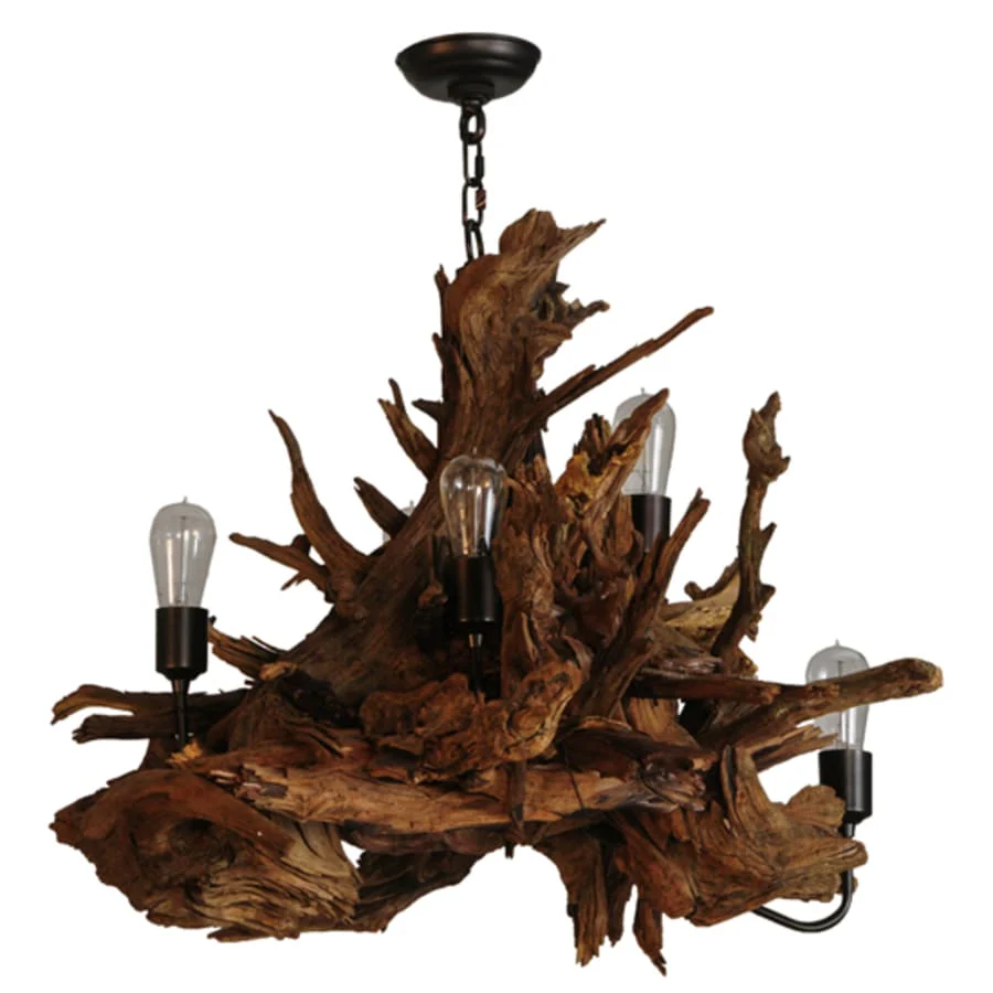 Meyda Tiffany Driftwood 5 Light 30" Wide Abstract Chandelier - Image 3