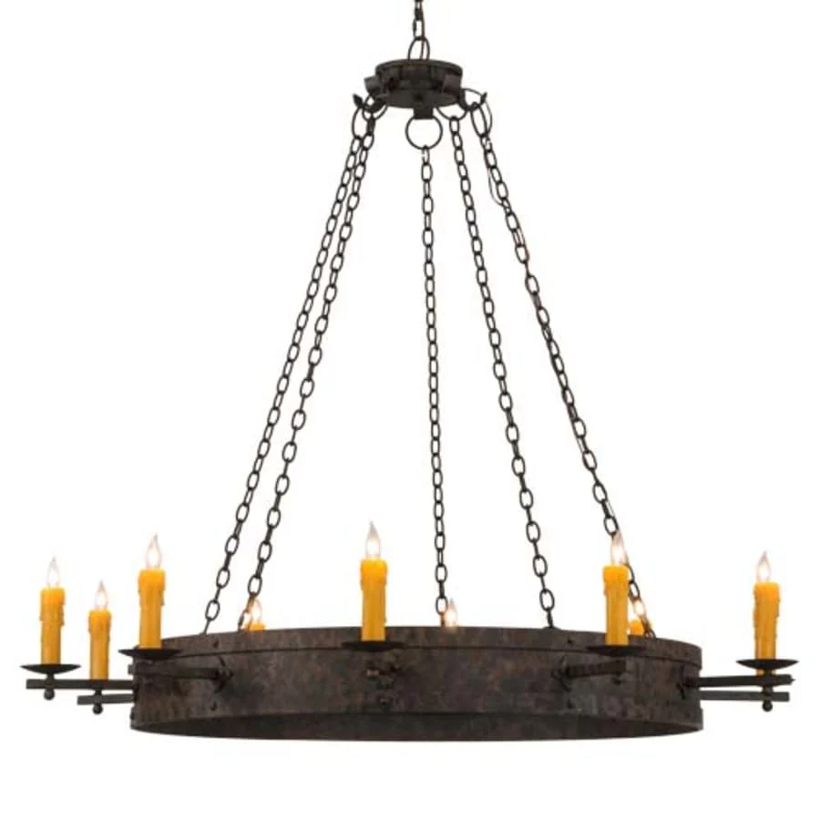 Meyda Tiffany Parnella 10 Light 60" Wide Taper Candle Ring Chandelier - Image 1