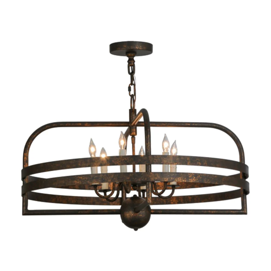 Meyda Tiffany Aldari 6 Light 32" Wide Taper Candle Style Chandelier - Image 2