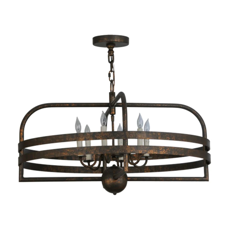 Meyda Tiffany Aldari 6 Light 32" Wide Taper Candle Style Chandelier - Image 3
